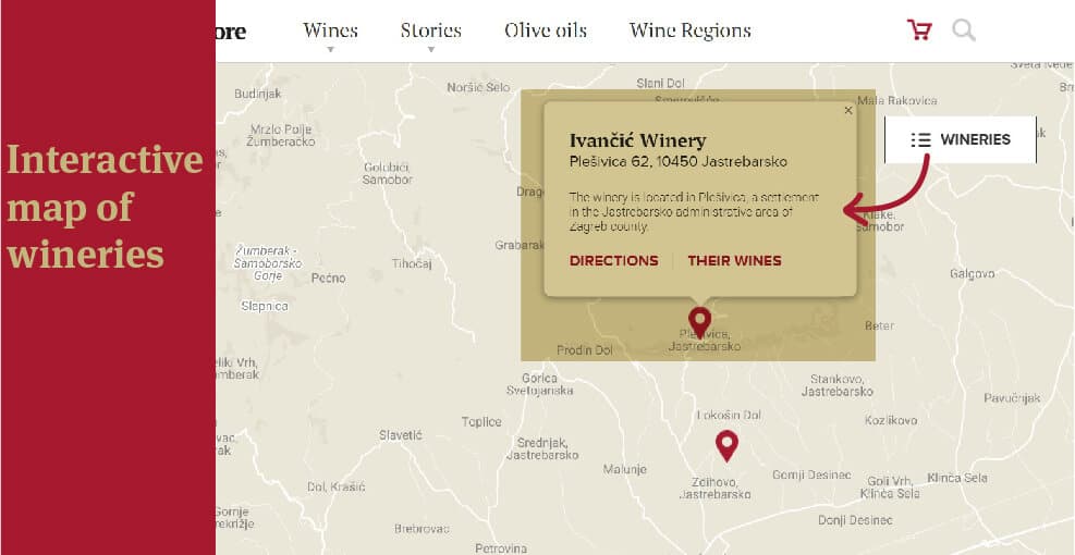 Interactive Map of Wineries