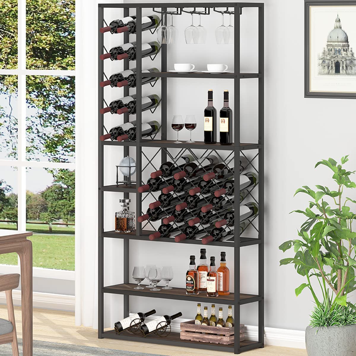 Industrial Freestanding  Wine Rack