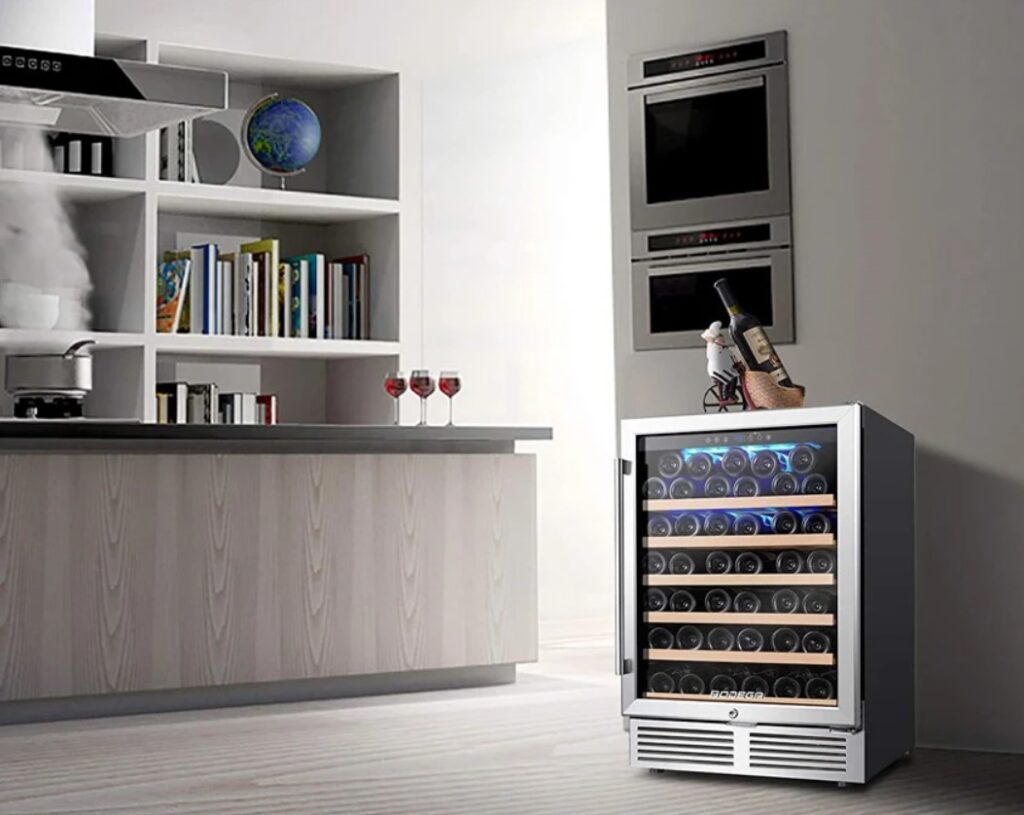 Image of Bodega compressor wine cooler in a kitchen