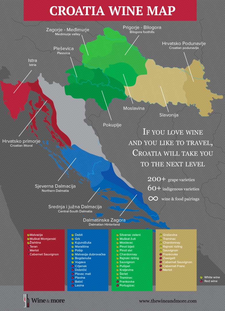 Croatian wine map