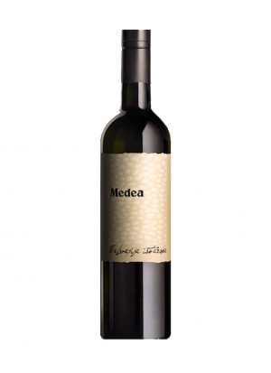 A bottle of Medea Winery Malvazija wine