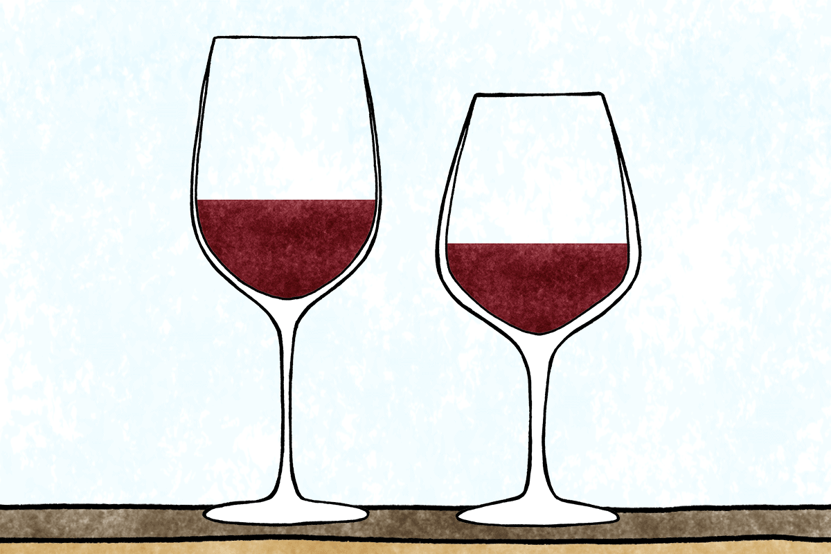 wine glasses red