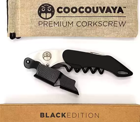 Professional Corkscrew Wine Bottle Opener for Wine Lovers, Sommeliers, Waiters and Bartenders