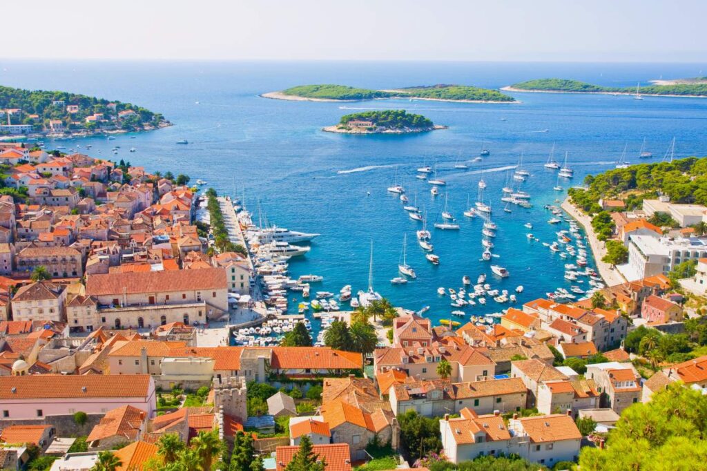 Image of a panoramic view of Hvar Island
