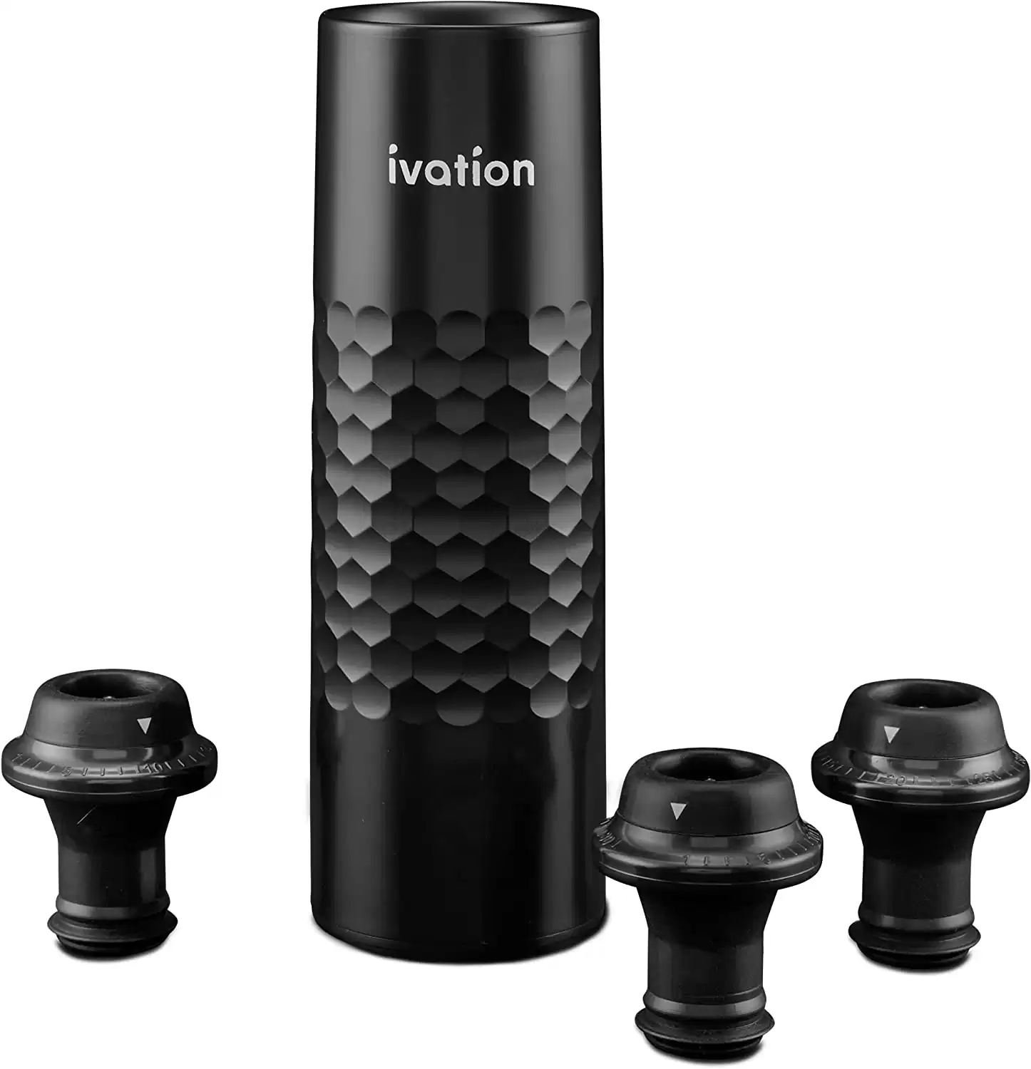 Ivation Rechargeable Wine Saver Pump with Reusable Stoppers