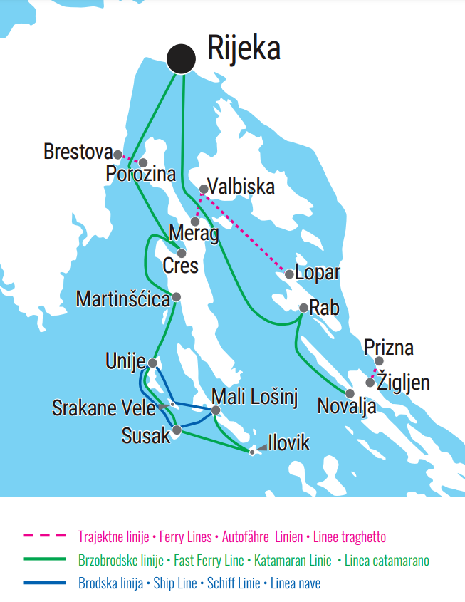 Ferries Croácia: itinerários para 2023