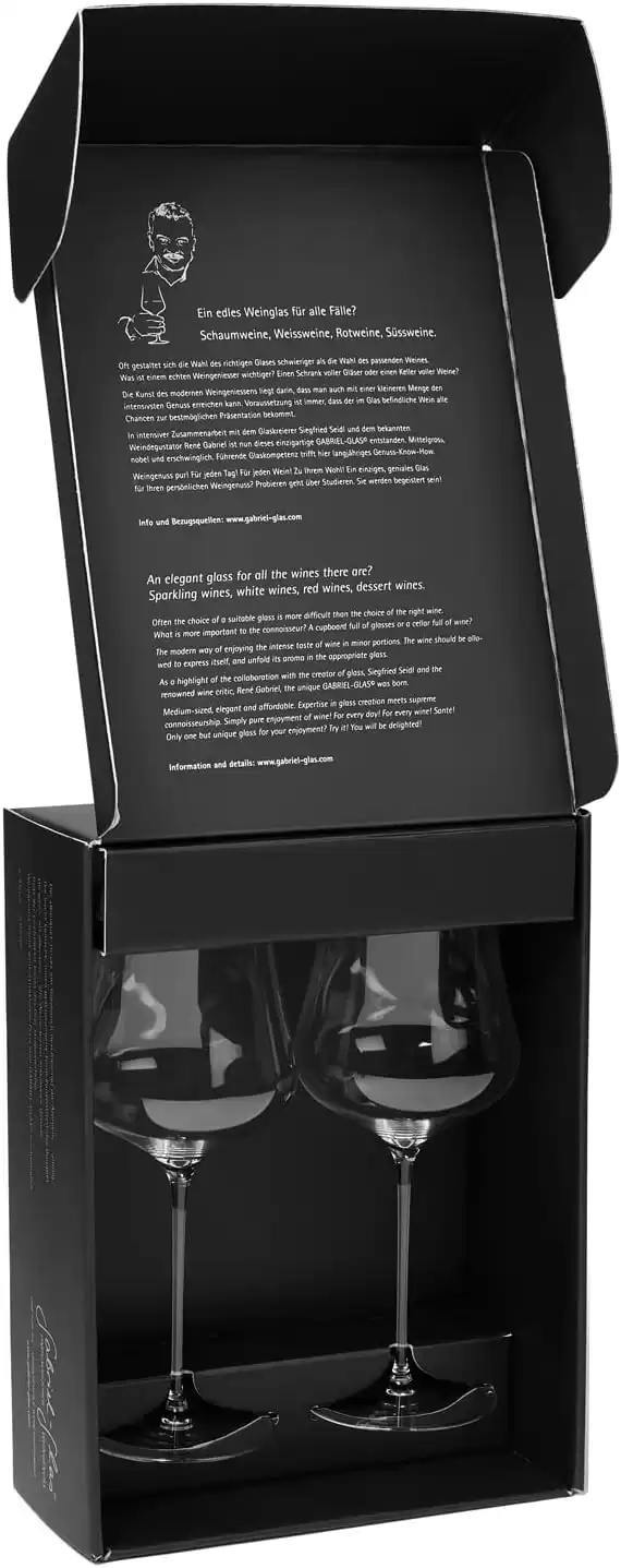 Gabriel-Glas, Austrian Lead-Free Crystal Wine Glasses, Set of 2
