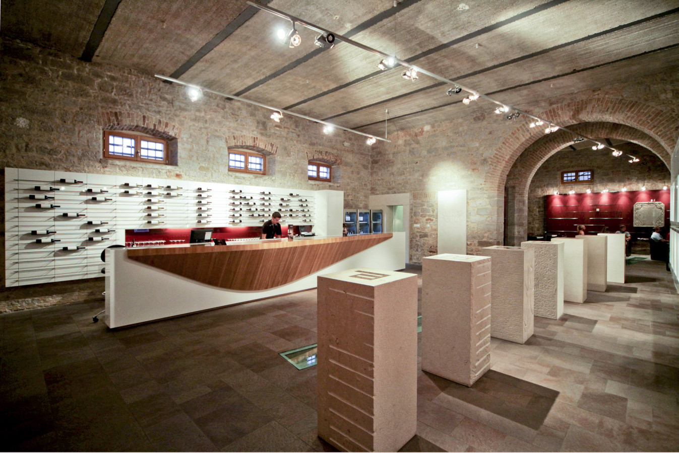 Image of interior of a tasting room and shop at Stina Winery