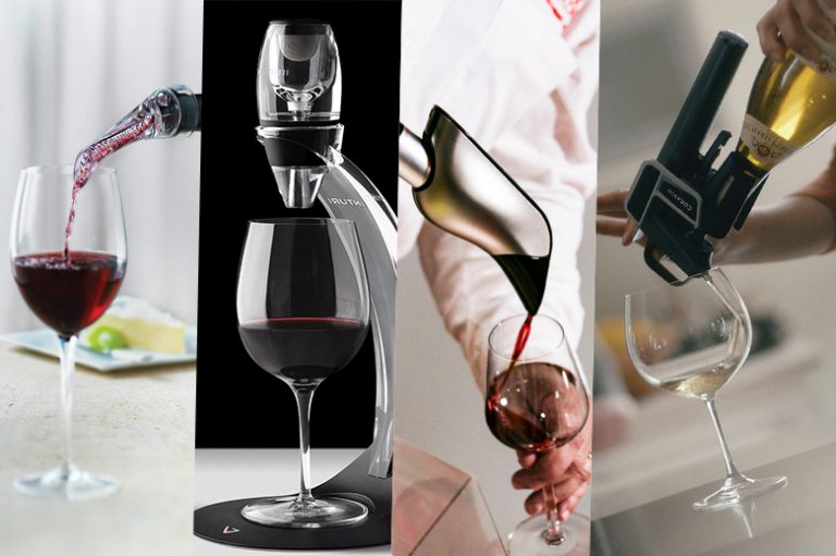 Image of various types of wine aerators
