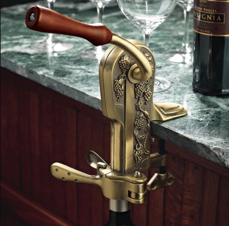 Image of Wine Enthusiast Legacy Corkscrew with Black Marble Handle