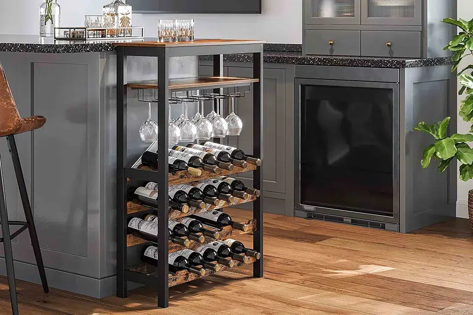 Image of wine rack in the kitchen