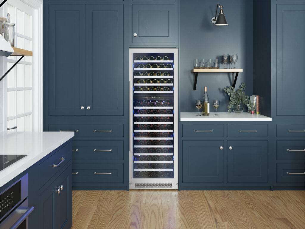 Image of a built-in wine fridge in the kitchen