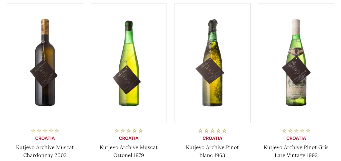Image of archive wines on Wine & More online web shop