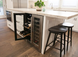Image of under-counter wine cooler in a kitchen