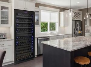 Image of Vinotemp Dual-Zone Wine Cooler in the kitchen