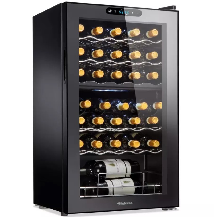 Image of Wine Enthusiast 32-Bottle Dual Zone MAX Compressor Wine Cooler