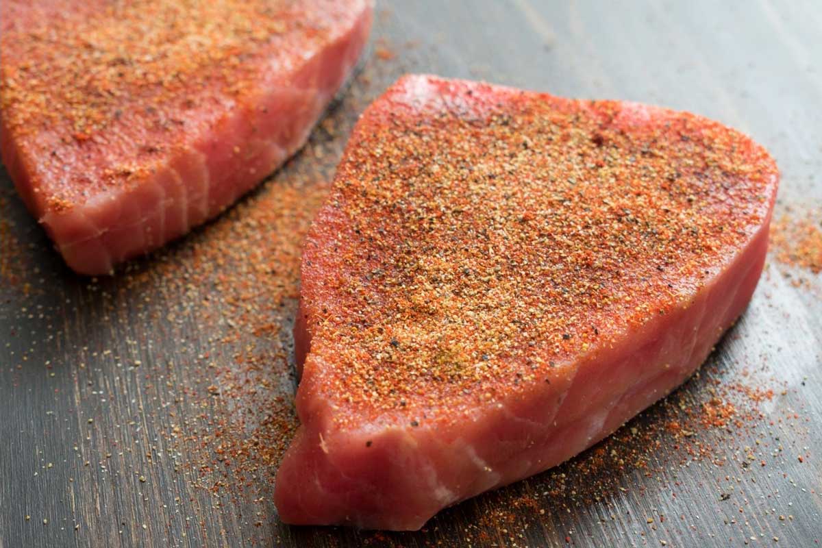 Herb and Spice-Rubbed Grilled Tuna Steak