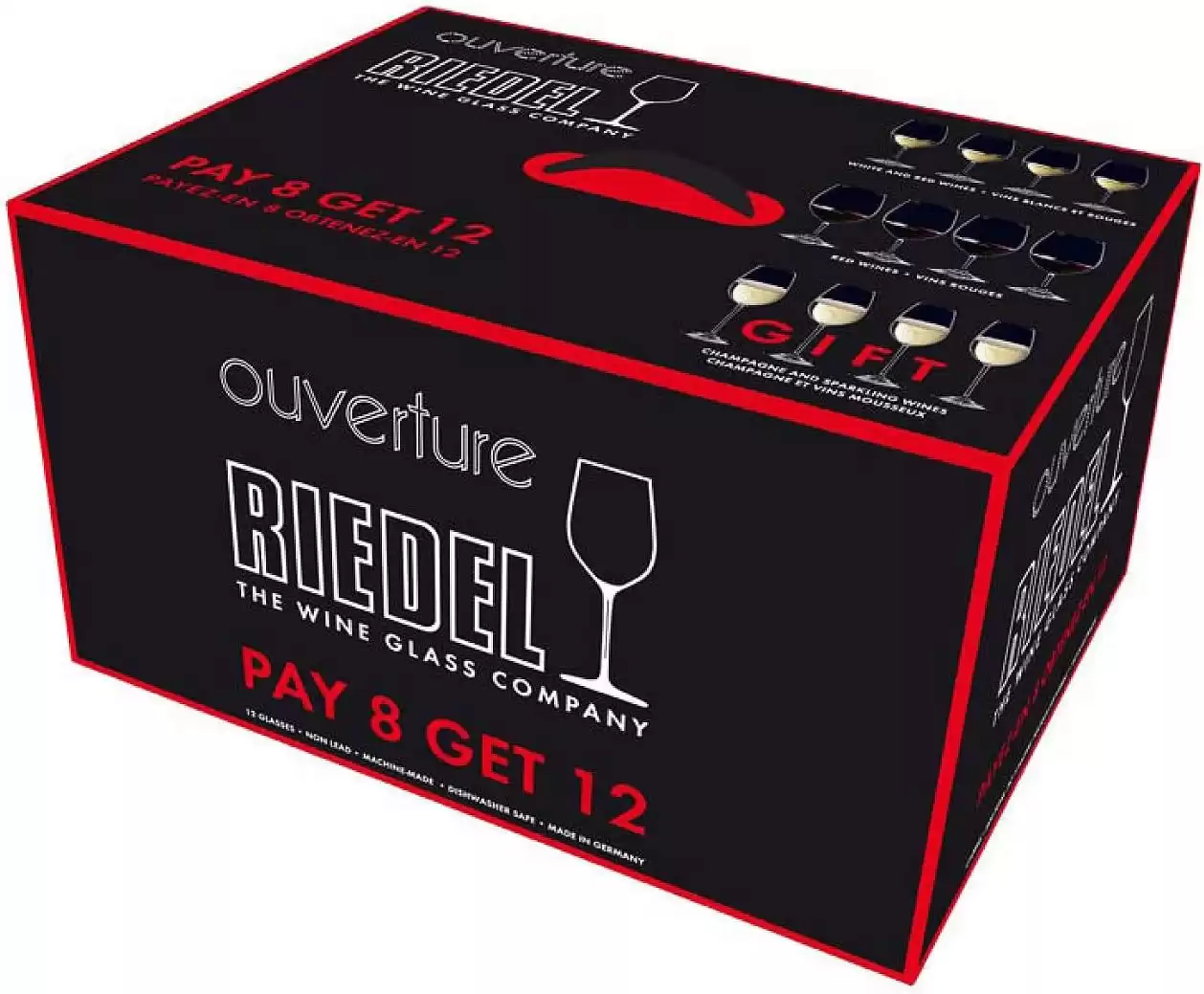 Riedel Ouverture Wine Glass, Set of 12 Red, White & Champagne Glasses