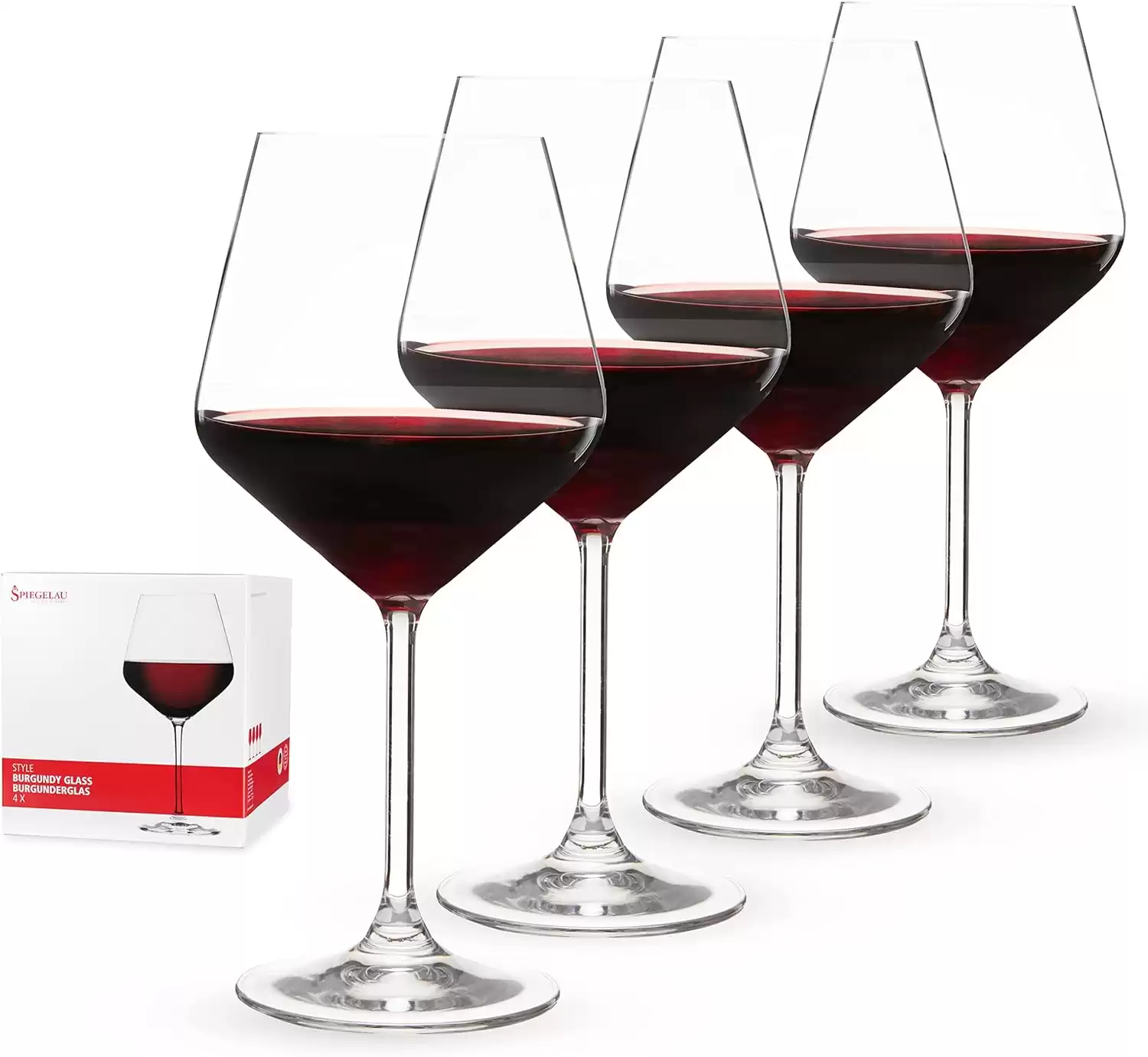 Spiegelau Style Burgundy Wine Glass, 22.6 ounce, Set of 4