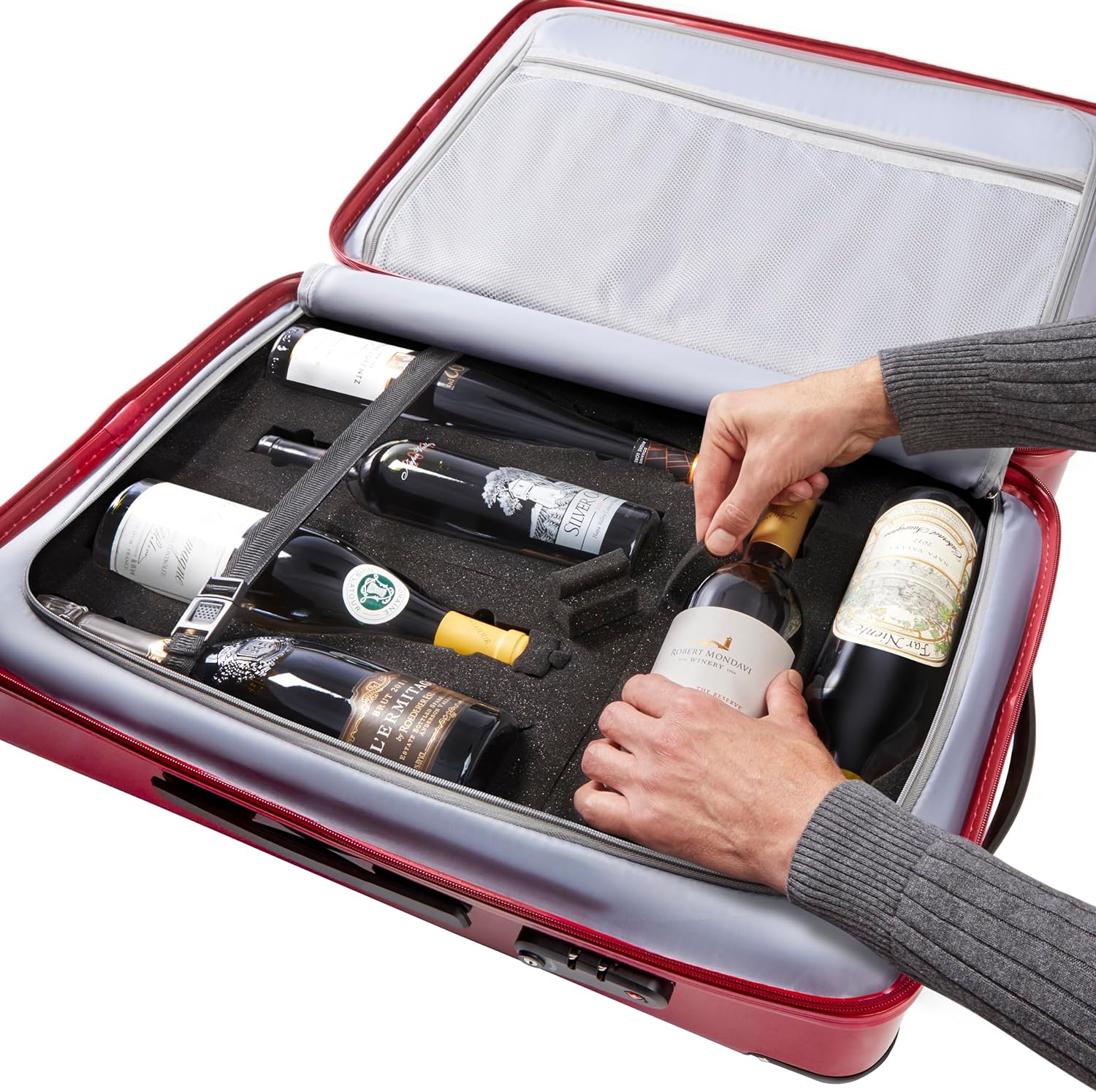Wine Enthusiast Vino-Voyage TSA-Approved 12-Bottle Wine Suitcase