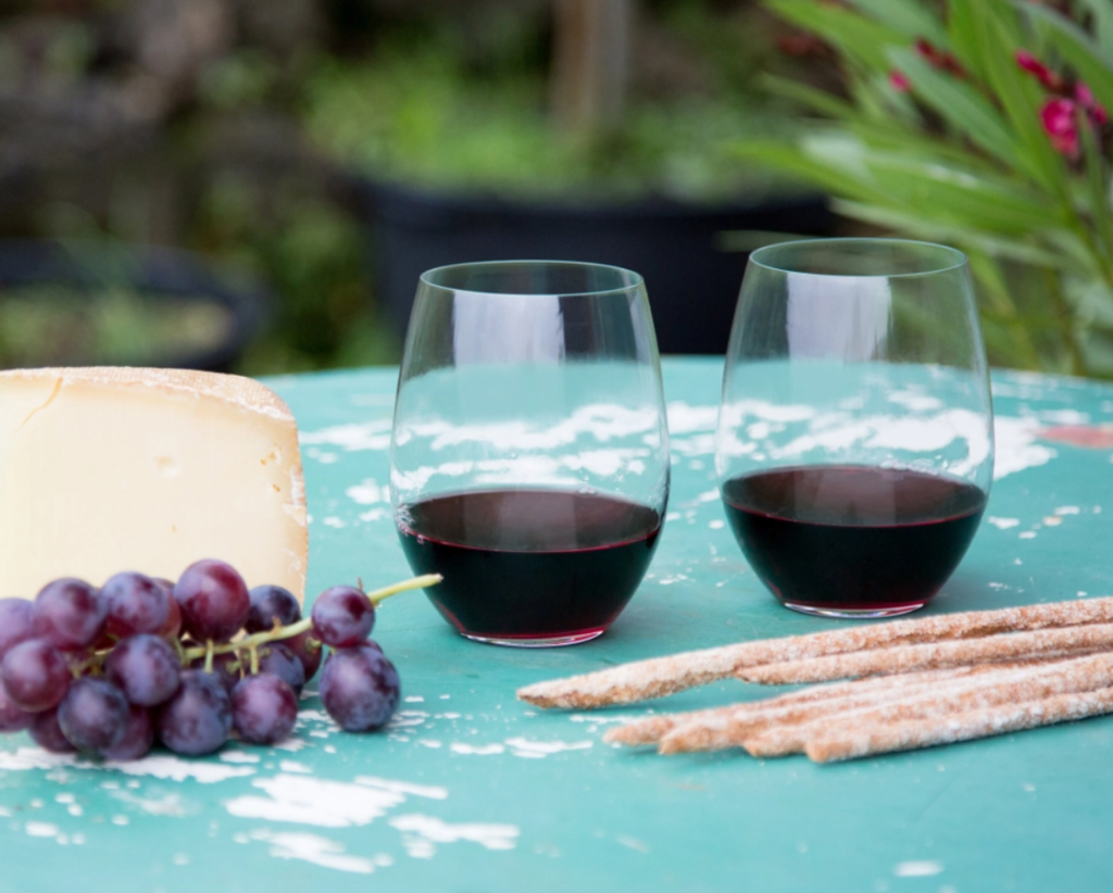 Image of Riedel O Wine Tumbler Cabernet and Merlot wine glasses