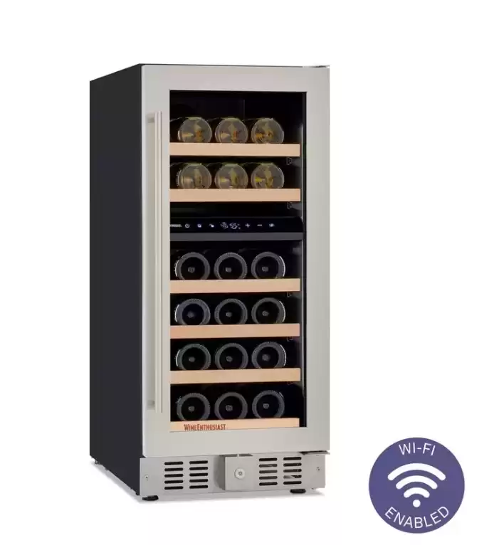 Wine Enthusiast Latitude S 15" Smart Wi-Fi Undercounter Dual Zone Wine Cellar