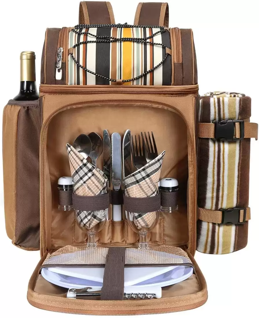 Hap Tim Wine Picnic Backpack for 2 Person