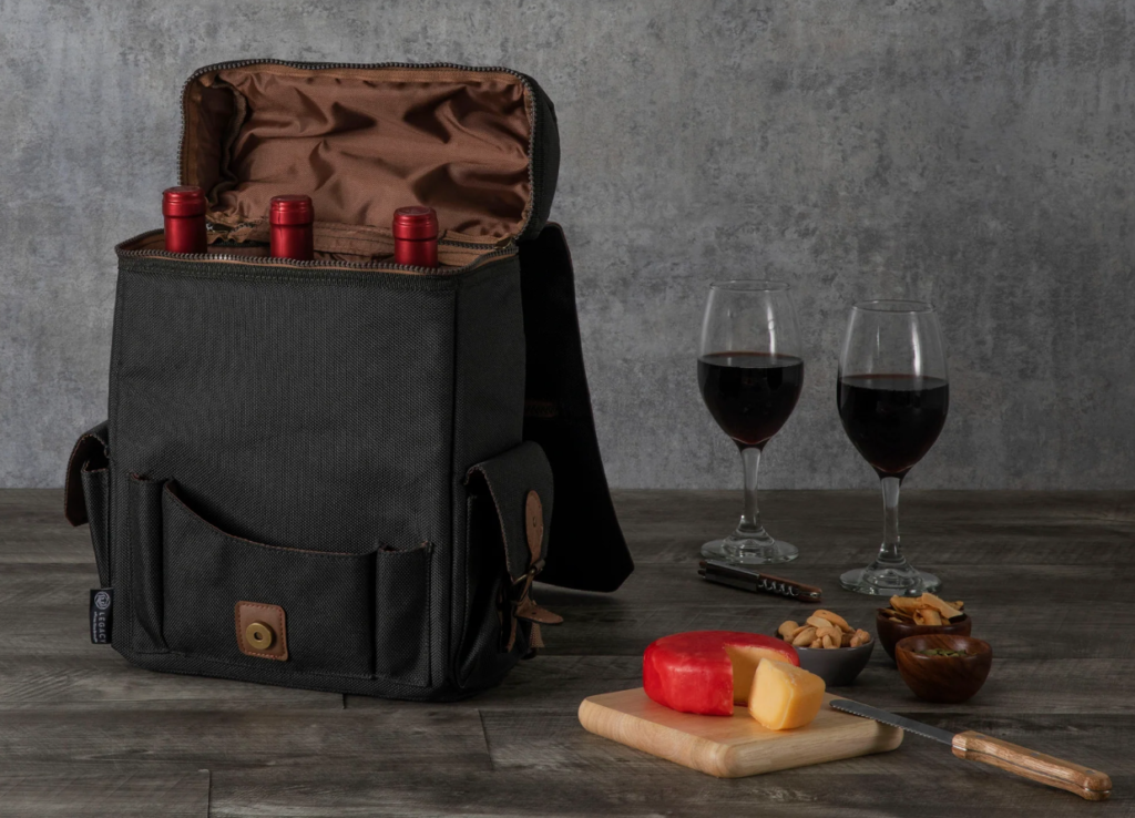 Moreno wine and cheese tote backpack
